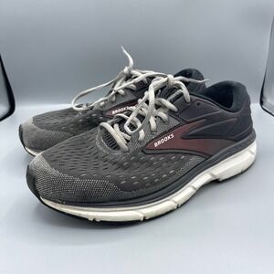 Brooks Dyad 11 Running Shoes Mens Size 9 Extra Wide 4E Grey Red White Black
